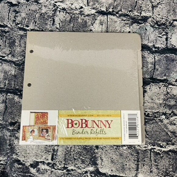 BoBunny Binder Refill Scrapbook 9x9 Photographs Crafting 6 Tabbed Pages - Picture 1 of 9